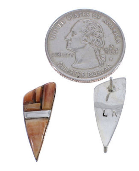 Oyster Shell Genuine Sterling Silver Post Earrings TX43373